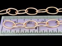 KZ-179 24K rose gold vermeil thai karen hill tribe handmade silver plain link chain 24 inch