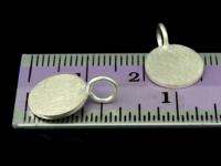 7KH-078 Thai karen hill tribe handmade silver 2 brush round disc charm