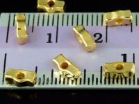 KG-111 24K gold vermeil Karen hill tribe handmade silver 10 square bar bead 