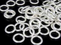 KA-035 Thai karen hill tribe handmade silver 15 small plain closed round hoop