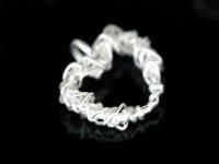KA-068 thai karen hill tribe silver 2 swirl wire heart charm