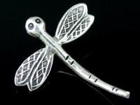 5KH-020 Thai karen hill tribe handmade silver 3 large dragonfly charm