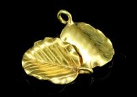 KG-317 Thai karen hill tribes handmade silver 2 gold vermeil laef charm