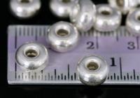 KT-004 Thai karen hill tribe silver 6 plain round bead