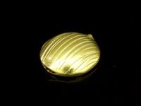 KG-391 24K gold vermeil Karen hill tribe handmade silver 2 scratch half puffed bead