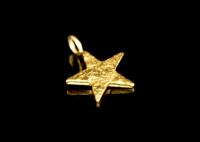 KG-117 thai karen hil tribes silver 4 gold vermeil die cut star shape charm 12.0 mm.