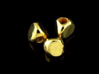 KG-126 24K gold vermeil 10 thai karen hill tribes handmade silver plain 3 faces bead