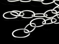 KL-043 Thai karen hill tribe handmade silver 24 Inches white oval link chain