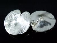 5KH-017 Thai karen hill tribe handmade silver 2 lotus leaf charm