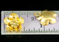 KG-559 Thai karen hill tribes handmade silver 3 gold vermeil medium wild flower charm