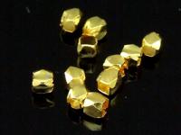 KG-191 24K gold vermeil 50 thai karen hill tribes handmade silver mini facet bead