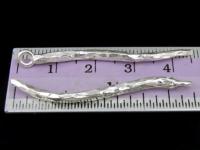 2KH-018 Thai karen hill tribe handmade silver 2 bend bar charm