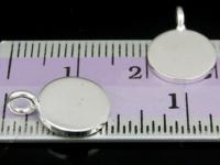 3KH-006 Thai karen hill tribe handmade silver 4 plain disc charm