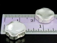 KI-046 Thai karen hill tribe handmade silver 4 rough round shape bead