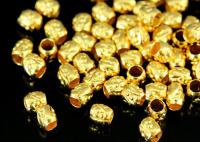 KG-571 Thai karen hill tribes silver 50 gold vermeil small seed bead