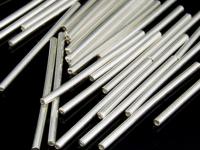 KC-012 Thai karen hill tribe handmade silver 25 plain straight tube bead