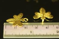 KG-602 24K gold vermeil 2 thai karen hill tribes handmade silver leaf of dragonfly shape charm