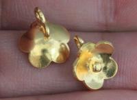 KG-211 24K gold vermeil thai karen hill tribe handmade silver 6 flower charm