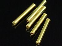 KG-256 24K gold vermeil Karen hill tribe handmade silver 20 plain straigle tube bead 