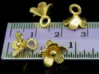 KG-159 24K gold vermeil 5 thai karen hill tribes handmade silver daisy charm