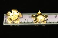 KG-013 thai karen hill tribe handmade silver 2 gold vermeil wild flower charm