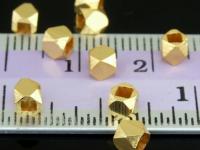 KG-513 24K gold vermeil thai karen hill tribe handmade silver 10 small facet bead