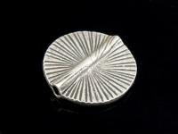 KV-027 Thai karen hill tribe handmade silver 2 scatch round disc bead 