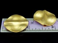 KG-437 24K gold vermeil Karen hill tribe handmade silver 1 round curve bead