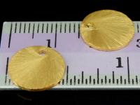 KG-512 24K gold vermeil thai karen hill tribe handmade silver 4 shiny scratch disc charm w/o jump ring 