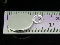 7KH-056 thai karen hill tribe handmade silver 4 simple plain round disc charm 14.0 mm.