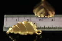 KG-173 Thai karen hill tribes handmade silver 2 gold vermeil leaf charm