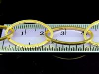 KG-321 24K gold vermeil Karen hill tribe handmade silver square wire oval link chain 24 inch 