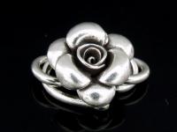 KA-053 Thai karen hill tribe handmade silver 2 wild flower S. clasp