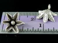 4KH-014 Thai karen hill tribe handmade silver 3 wild flower charm