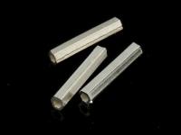 KC-034 Thai karen hill tribe handmade silver 35 mini hexagon shape tube bead