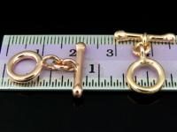 KZ-020 24K rose gold vermeil thai karen hill tribe handmade silver 2 plain round toggle