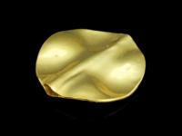 KG-437 24K gold vermeil Karen hill tribe handmade silver 1 round curve bead