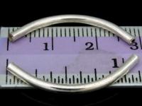 KC-032 Thai karen hill tribe handmade silver 10 plain round curve tube bead