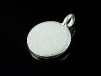 3KH-097 Thai karen hill tribe handmade silver 4 scratch round disc charm