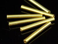 KG-279 24K gold vermeil 20 thai karen hill tribes handmade silver straight tube bead