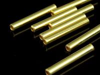 KG-297 24K gold vermeil Karen hill tribe handmade silver 5 plain straigle tube bead 