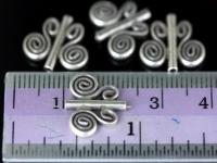 KS-049 thai karen hill tribe silver 4 spiral bead