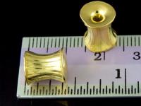 KG-119 24K gold vermeil Karen hill tribe handmade silver 2 drum shape bead 