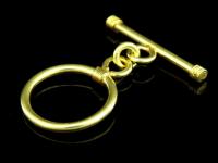  KG-285 24K gold vermeil 2 thai karen hill tribes handmade silver plain round toggle