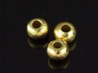 KG-060 24K gold vermeil 10 thai karen hill tribes handmade silver small plain spacer bead 