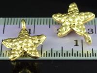 KG-243 24K gold vermeil 2 thai karen hill tribes handmade silver starfish charm
