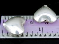 KB-008 Thai karen hill tribe handmade silver 4 hammered heart bead