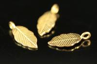 KG-154 thai karen hill tribe handmade silver 4 gold vermeil leaf charm