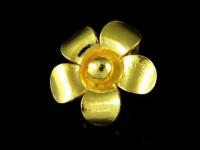 KG-139 24K gold vermeil 2 thai karen hill tribes handmade silver wild flower charm