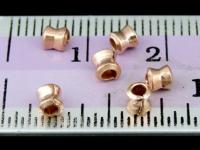 KZ-031 24K rose gold vermeil thai karen hill tribe handmade silver 20 hourglass bead 